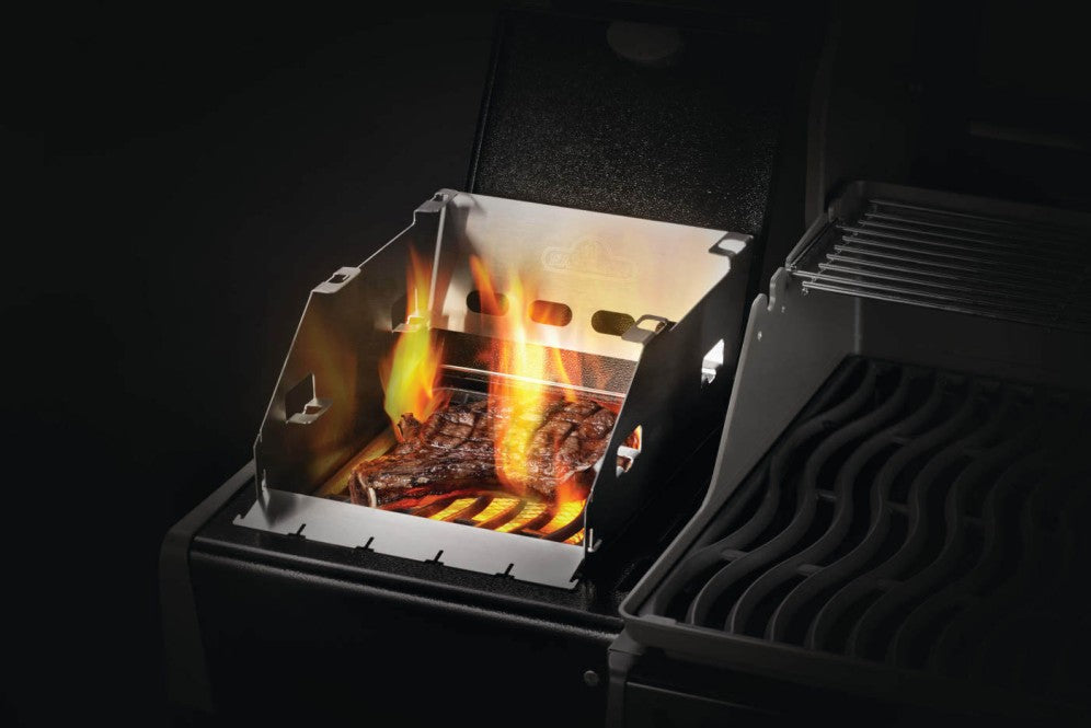 Napoleon Side Burner Small Windshield with Skewer Rack 71302