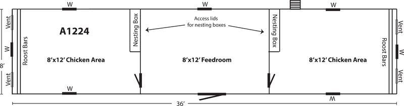 Hen House Chicken Coop A1224