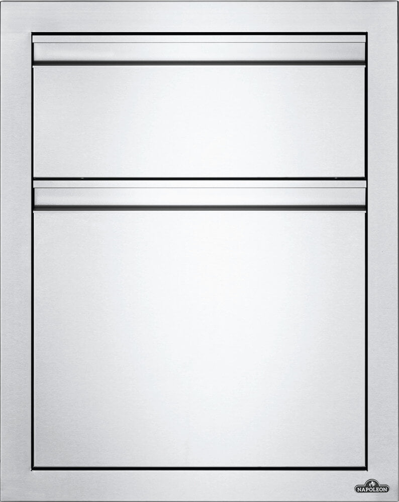 Napoleon Built-In Components 18" X 24" Stainless Steel Double Drawer BI-1824-2DR