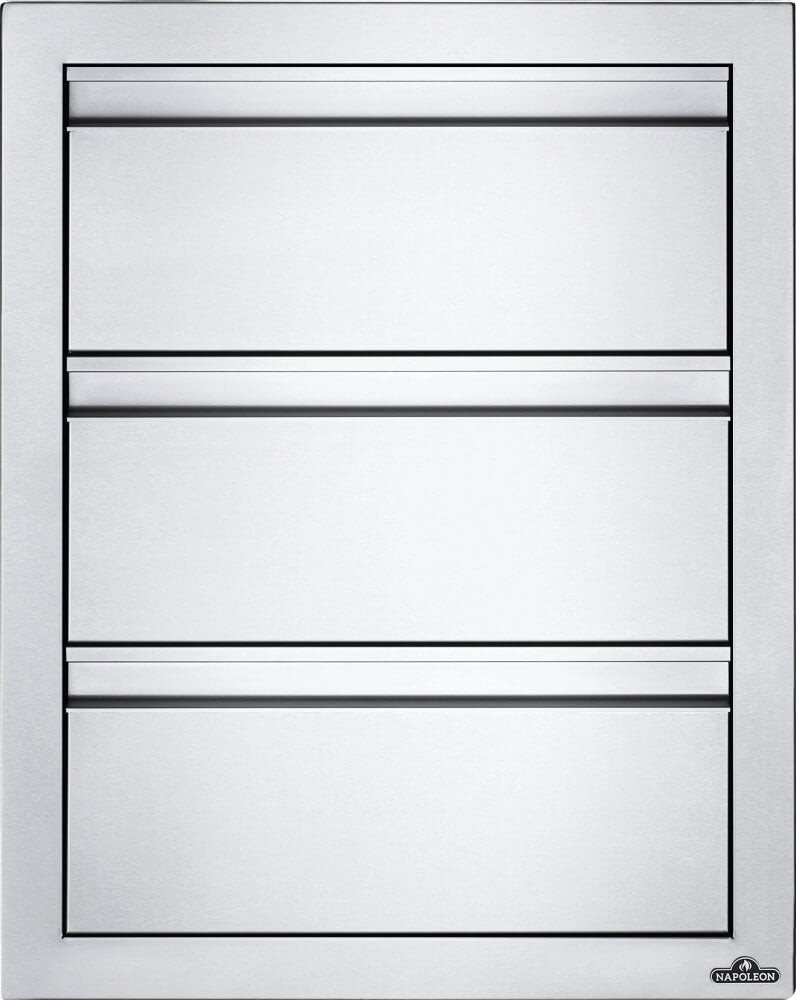 Napoleon Built-In Components 18" X 24" Stainless Steel Triple Drawer BI-1824-3DR