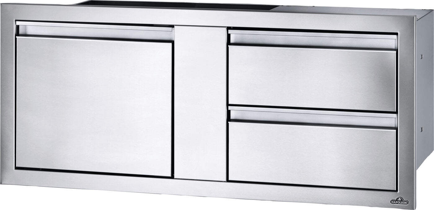 Napoleon Built-In 700 Series 42" X 16" Stainless Steel Single Door & Double Drawer BI-4216-1D2DR