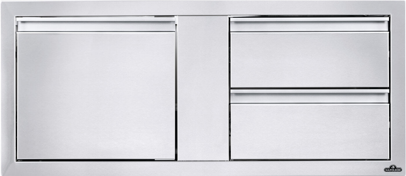 Napoleon Built-In 700 Series 42" X 16" Stainless Steel Single Door & Double Drawer BI-4216-1D2DR