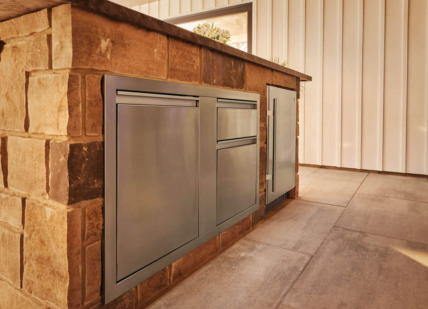 Napoleon Built-In Components 42" X 24" Stainless Steel Large Door & Waste Bin or Drawer BI-4224-1D1W