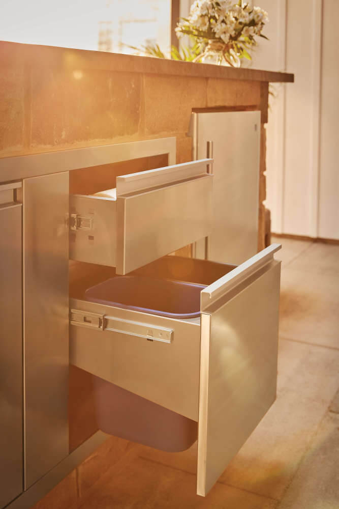Napoleon Built-In Components 42" X 24" Stainless Steel Large Door & Waste Bin or Drawer BI-4224-1D1W