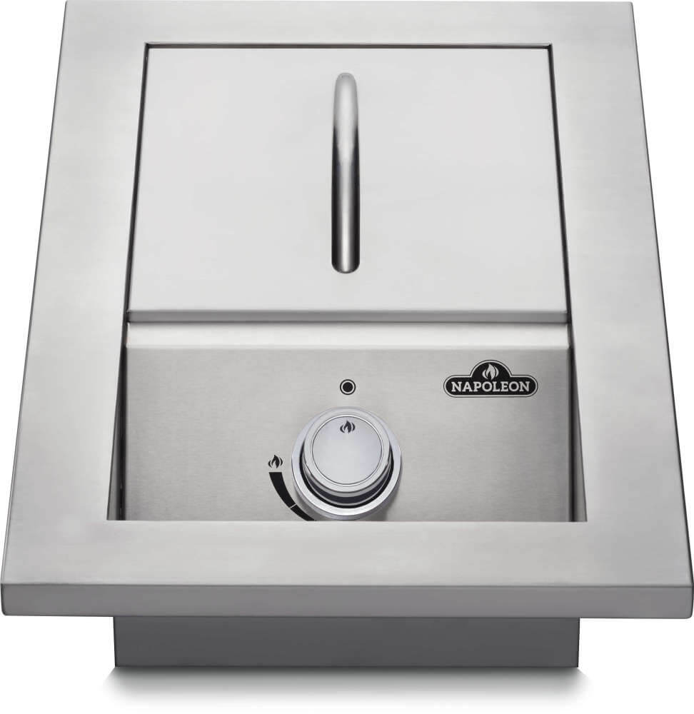 Napoleon Built-In 500 Series Stainless Steel Single Range with Stainless Steel Cover Top Burner BI10RT