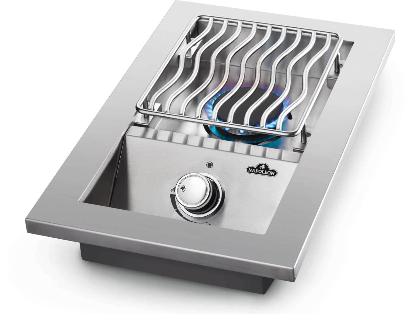 Napoleon Built-In 500 Series Stainless Steel Single Range with Stainless Steel Cover Top Burner BI10RT