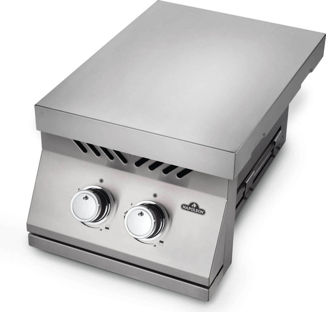 Napoleon Built-In 500 Series Stainless Steel Inline Dual Range Top Burner with Stainless Steel Cover BI12RT