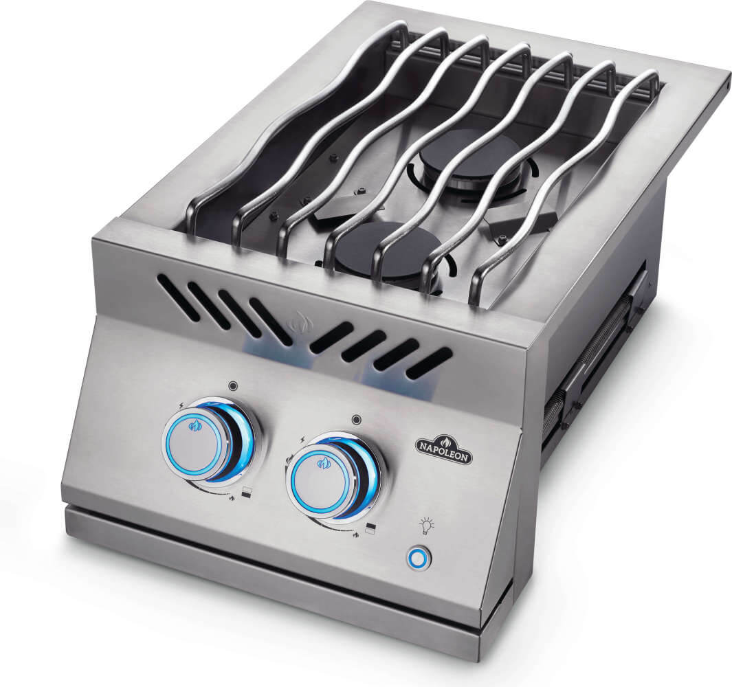 Napoleon Built-In 700 Series Stainless Steel Inline Dual Range Top Burner with Stainless Steel Cover BIB12RT