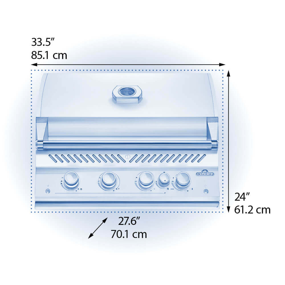Napoleon 700 Series 32 RB with Infrared Rear Burner Stainless Steel Built-In Gas Grill BIG32RB