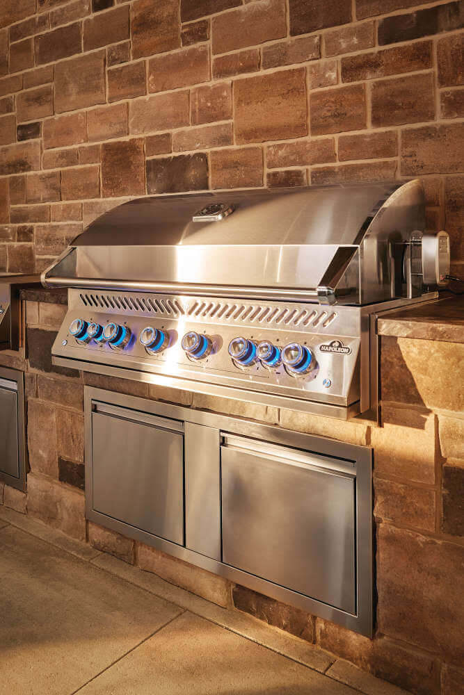 Napoleon 700 Series 44 RB with Dual Infrared Rear Burner Stainless Steel Built-In Gas Grill BIG44RB
