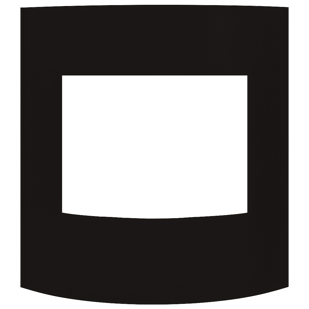 Amantii 24 x 28 Curved Portrait Glass Surround 2428-CURVEDGLS
