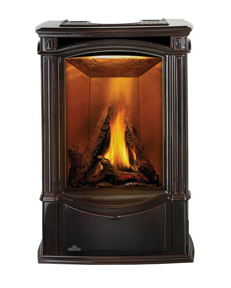Napoleon Castlemore™ Porcelain Enamel Majolica Brown Direct Vent Gas Stove GDS26NN-1