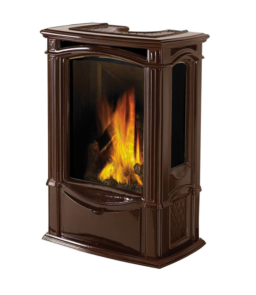 Napoleon Castlemore™ Porcelain Enamel Majolica Brown Direct Vent Gas Stove GDS26NN-1
