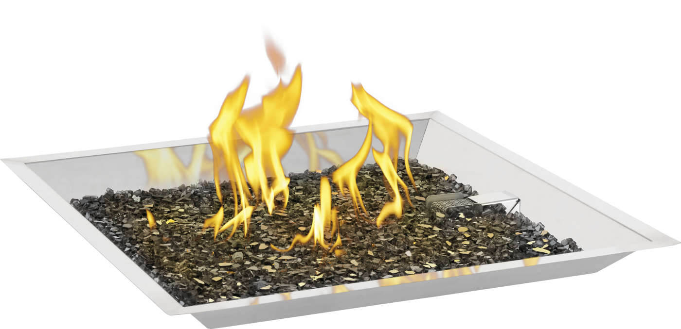 Napoleon 24" Stainless Steel Square Patioflame Fire Pit Burner System GPFS60