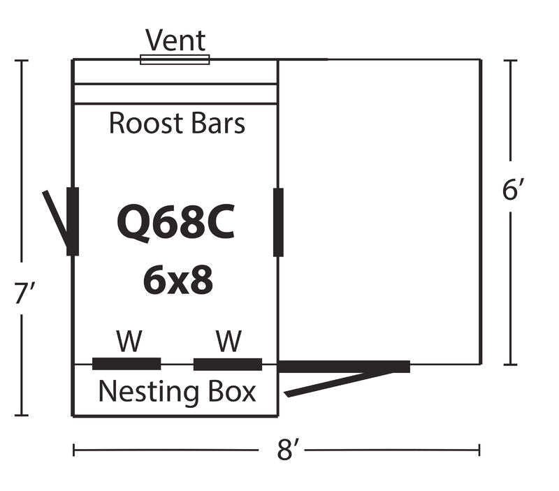 Hen House Chicken Coop Combination Quaker Q68C