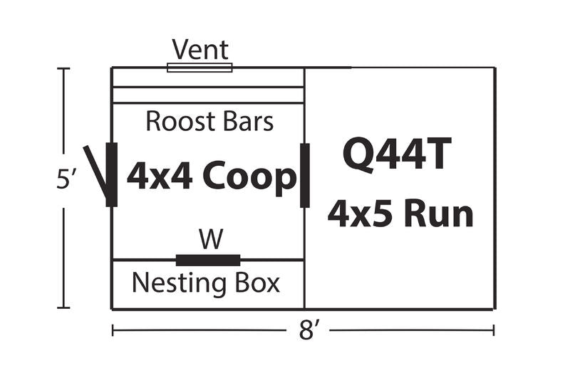 Hen House Chicken Coop The Tractor Q44T
