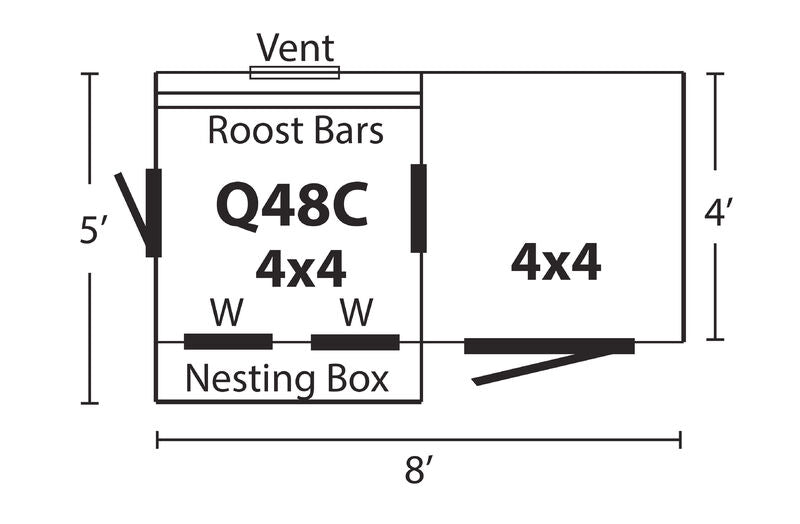 Hen House Chicken Coop Combination Quaker Q48C