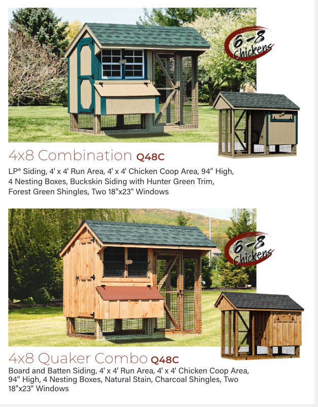 Hen House Chicken Coop Combination Quaker Q68C