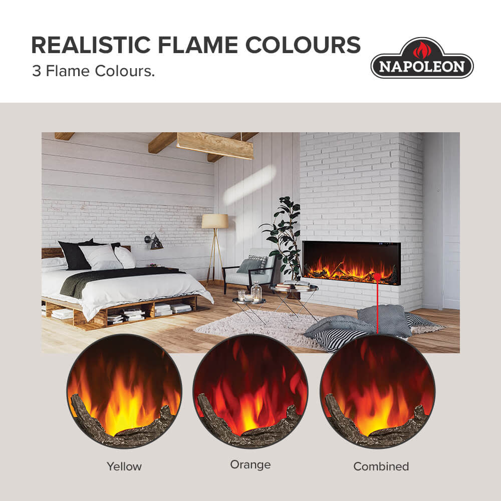 Napoleon Astound 74-inch Wall Mounted Electric Fireplace NEFL74AB