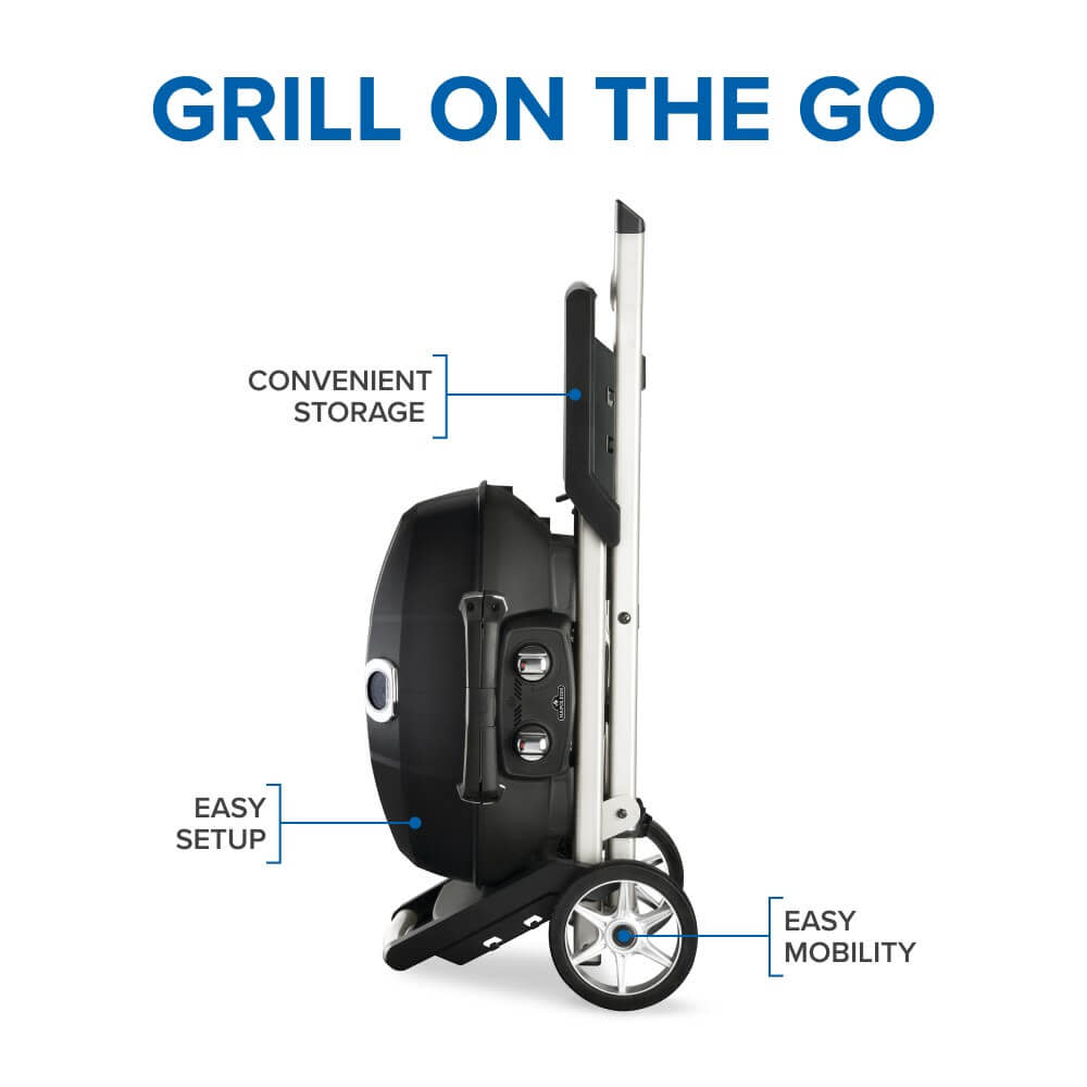 Napoleon TravelQ Pro with Scissor Cart Liquid Propane Portable Gas Grill PRO285X-BK