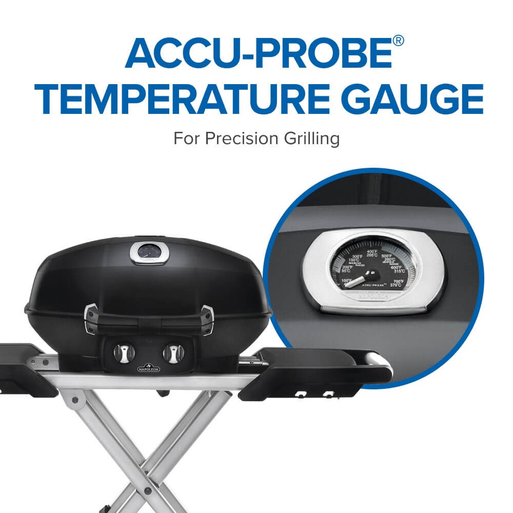Napoleon TravelQ Pro with Scissor Cart Liquid Propane Portable Gas Grill PRO285X-BK