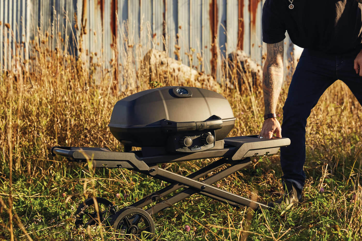 Napoleon Phantom TravelQ Pro 285 with Scissor Cart Portable Gas Grill PRO285X-MK-PHM