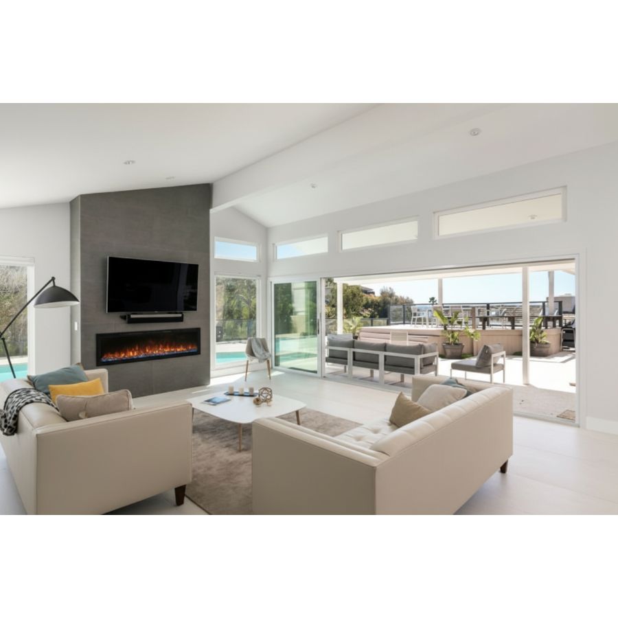 Modern Flames 100" SPECTRUM SLIMLINE WALL MOUNT/ RECESSED FIREPLACE SPS-100B