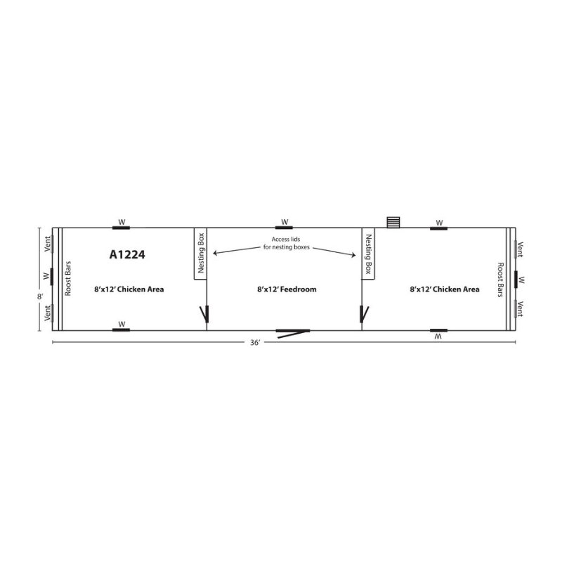 Hen House Chicken Coop A1224
