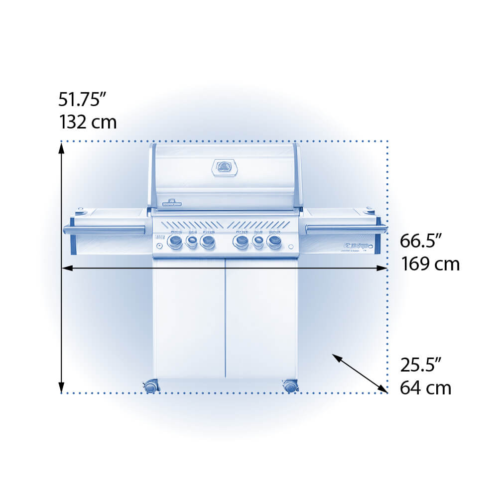 Napoleon Prestige 500 RSIB Gray Natural Gas Grill w/ Infrared Side & Rear Burners P500RSIBNCH-3