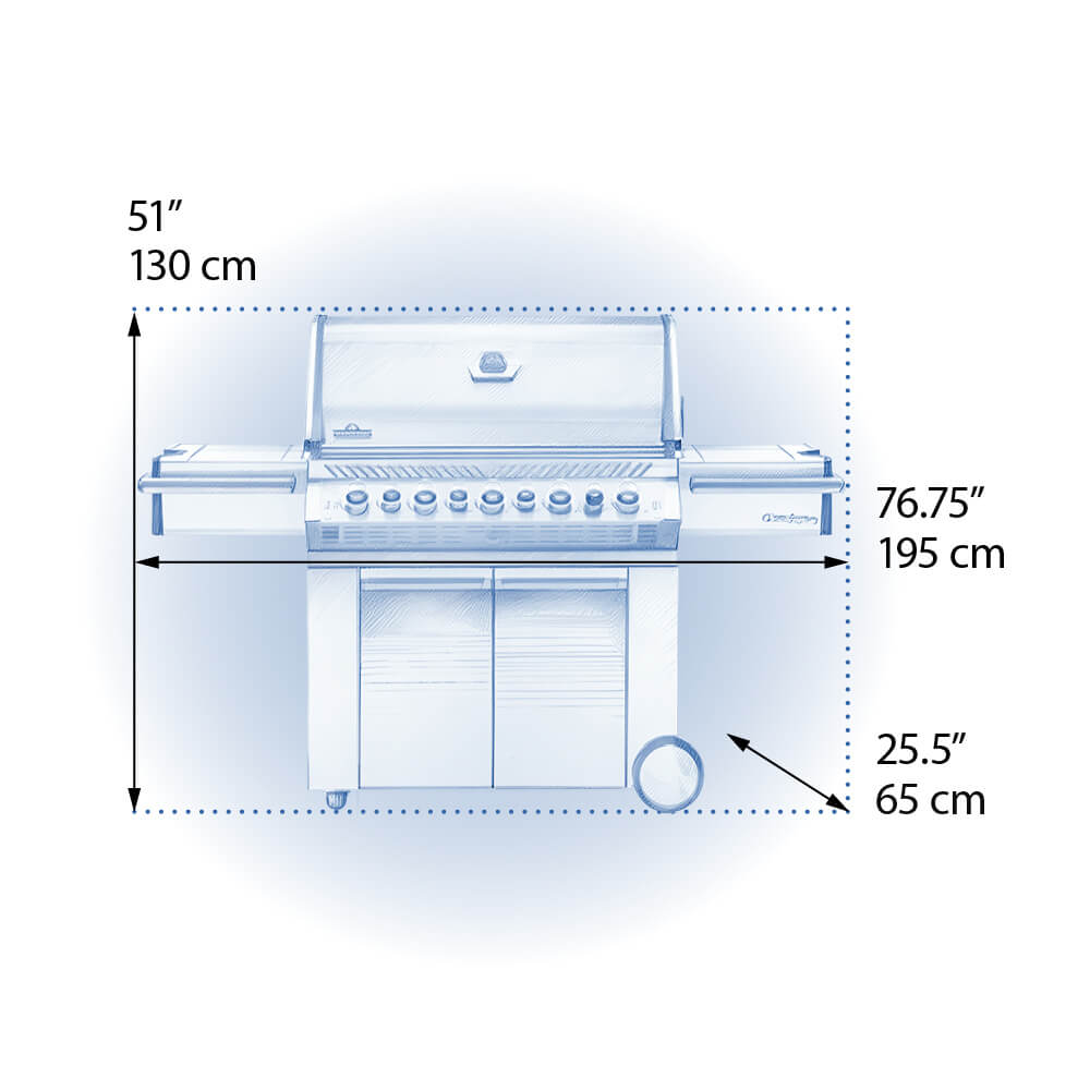 Napoleon Prestige PRO™ 665 RSIB Propane Gas Grill w/ Infrared Rear & Side Burners PRO665RSIBPSS-3