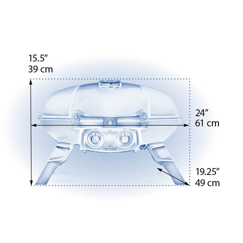 Napoleon TravelQ 285 with Griddle Portable Liquid Propane Gas Grill TQ285-BL-1