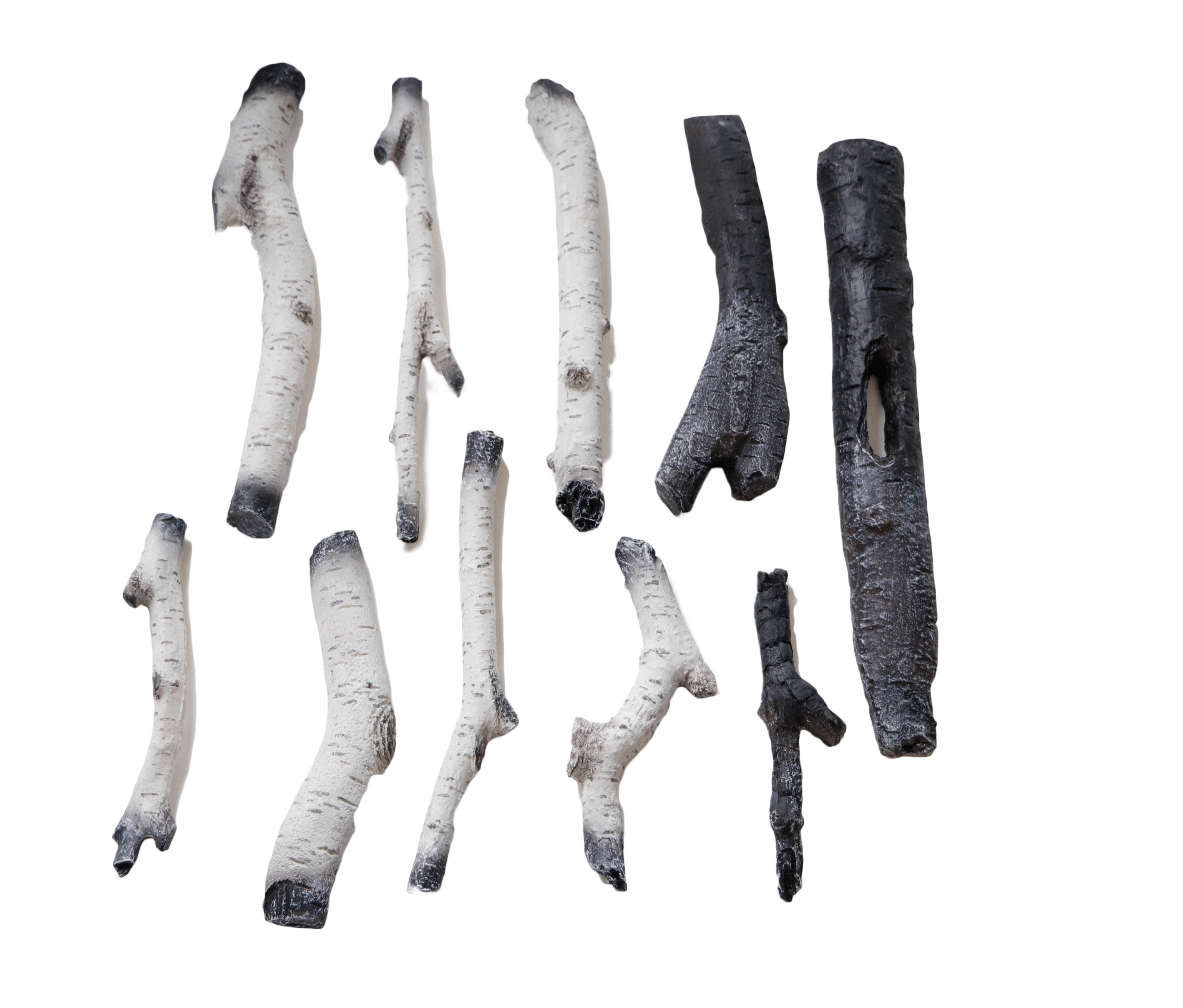 Amantii 10 Piece Birch Log set with Glowing Logs LOGSET-10PCE-BIRCH
