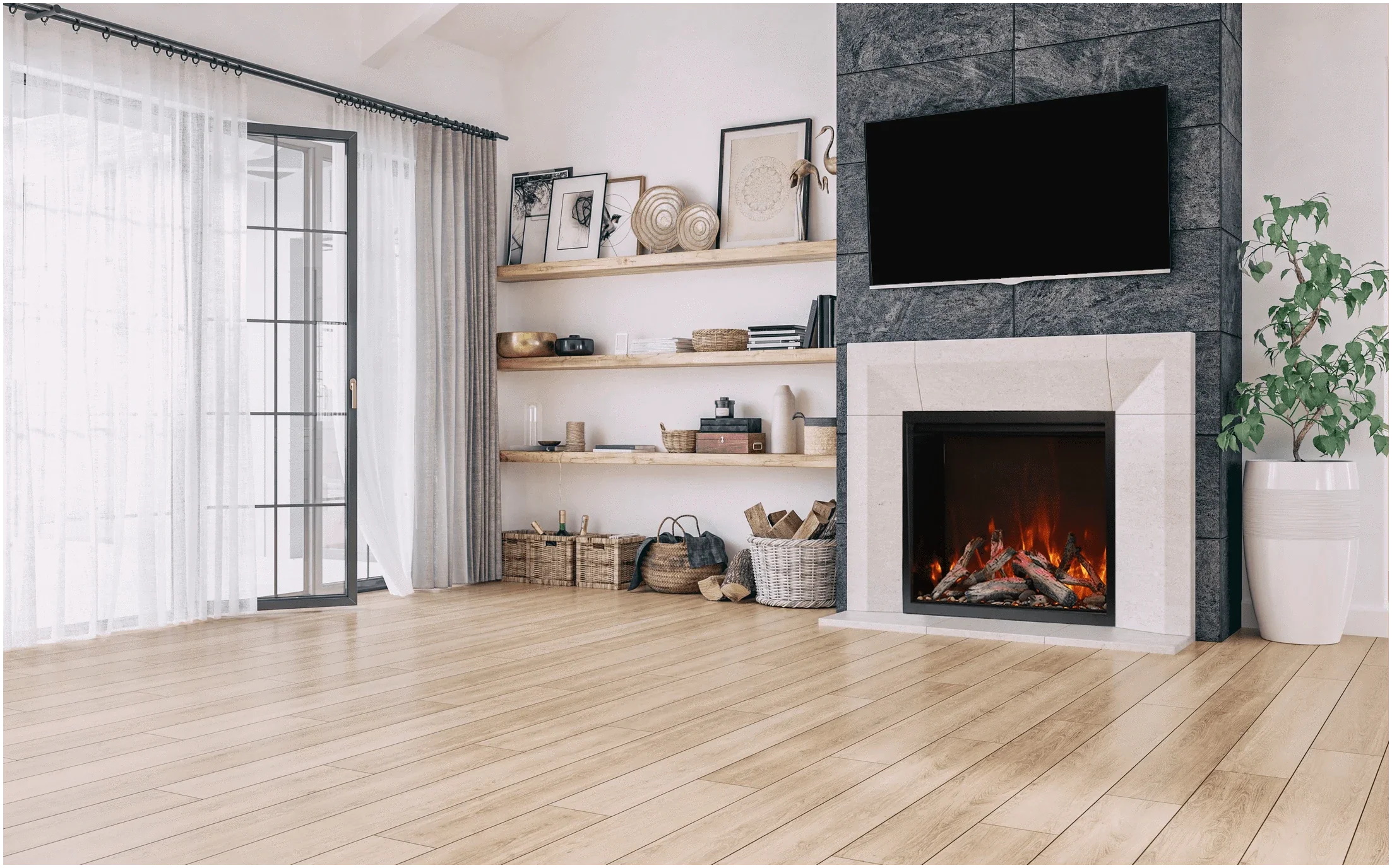 Amantii 26" Lumina Traditional Series Electric Fireplace TRD-26-LUMINA