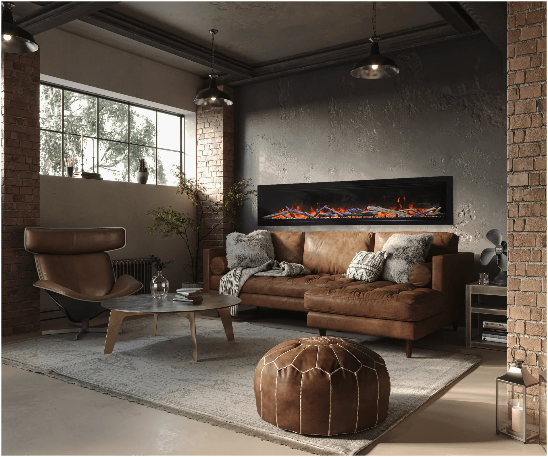 Amantii 34-inch Symmetry Lumina Electric Fireplace SYM-34-LUMINA