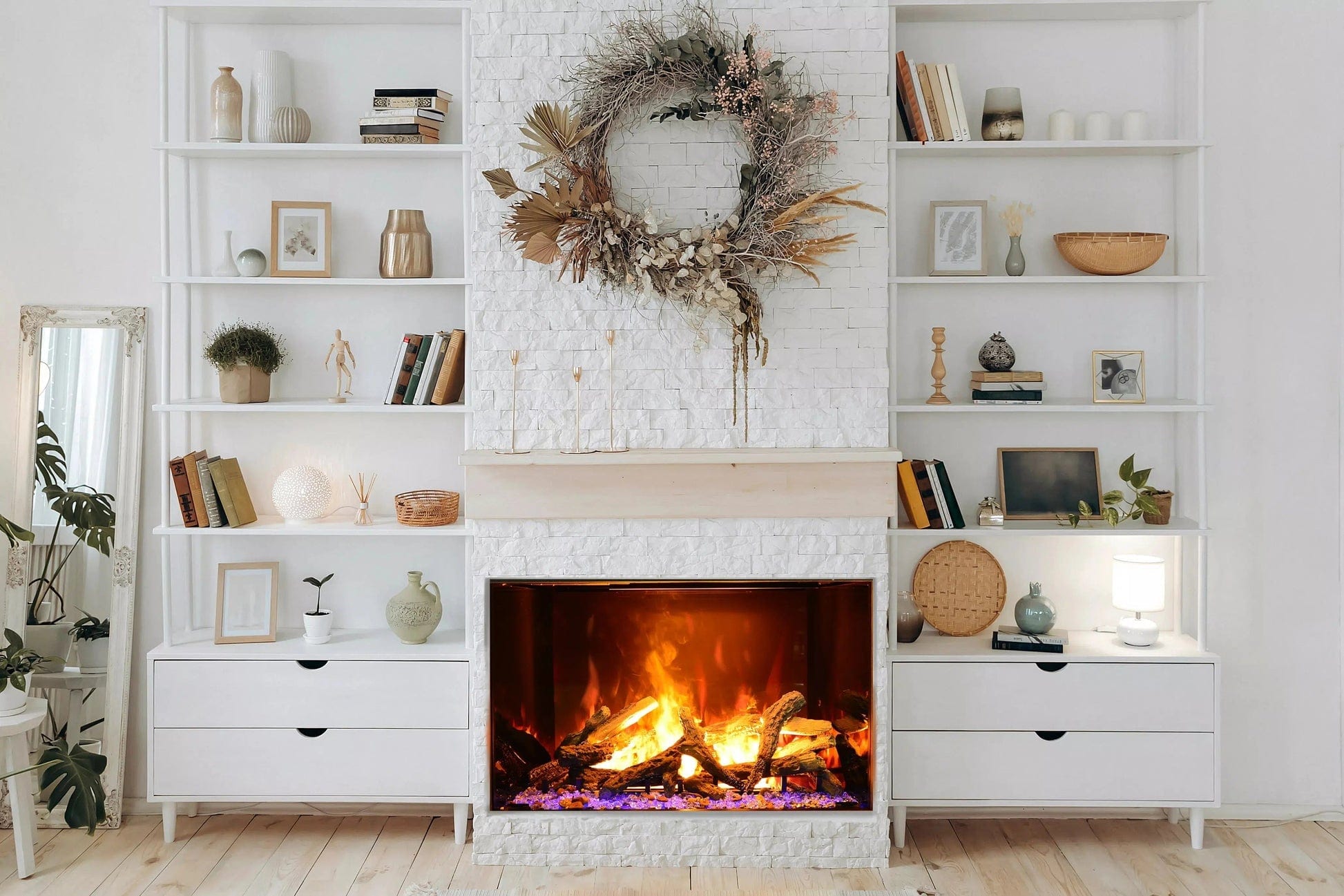 Amantii Signature 38-inch Built-in Electric Fireplace BI-TRD-38-SIG