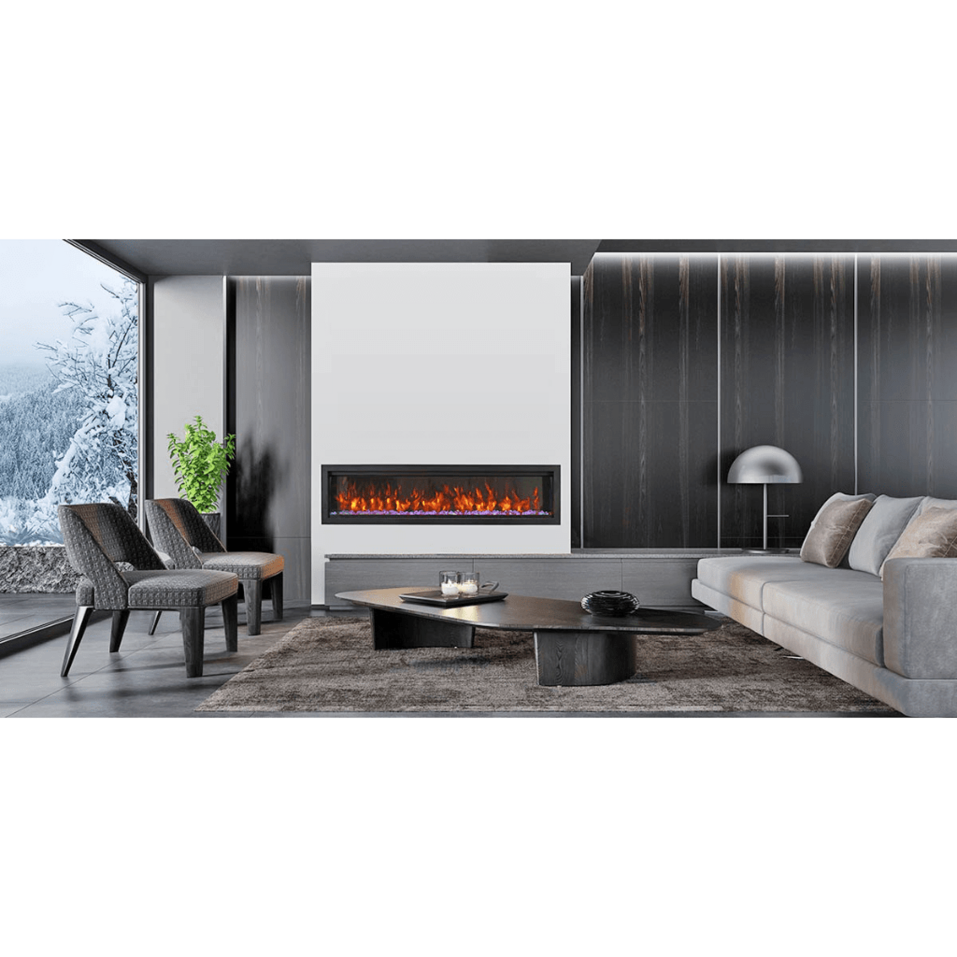 Amantii Symmetry Bespoke XT 100-inch Electric Fireplace SYM-100-XT-BESPOKE