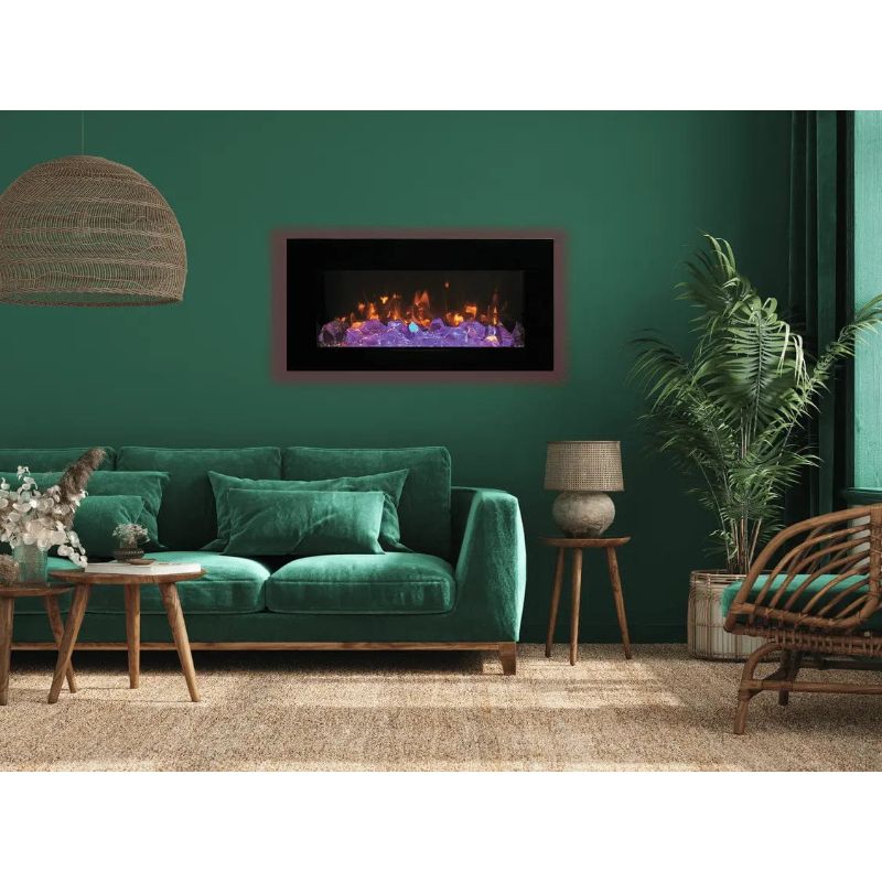Amantii Wall Mount/Flush Mount 50" Electric Fireplace WM-FM-50-BG