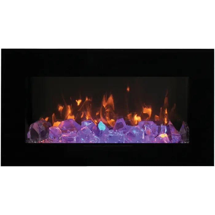 Amantii Wall Mount/Flush Mount 88" Electric Fireplace WM-FM-88-10023-BG