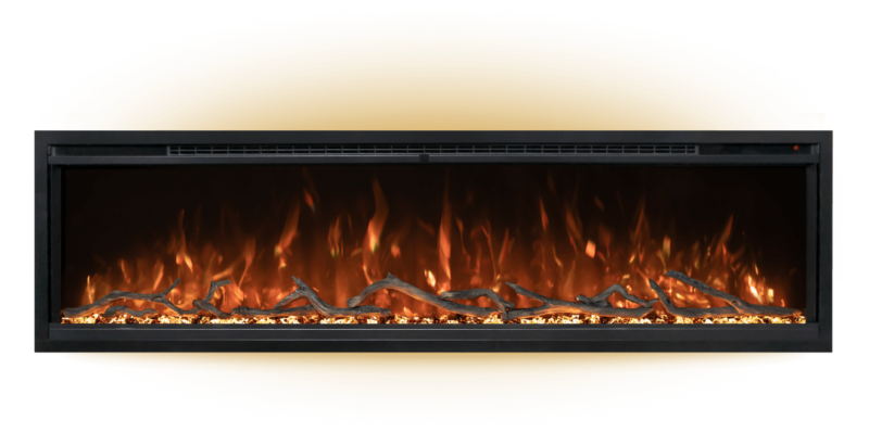 Modern Flames 100" SPECTRUM SLIMLINE WALL MOUNT/ RECESSED FIREPLACE SPS-100B