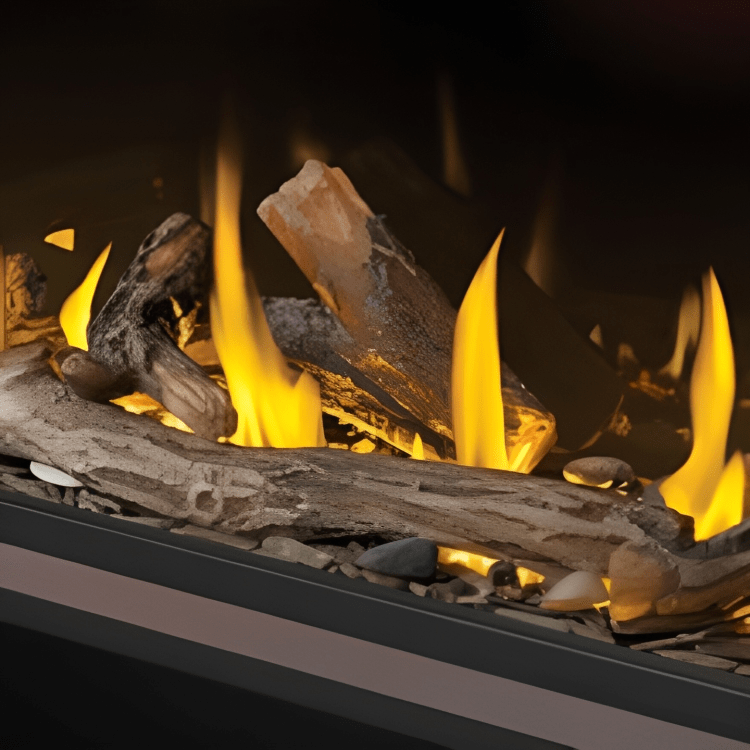 Napoleon 74" Vector Direct Vent Gas Fireplace Oak High Definition Logs OLKTLV74
