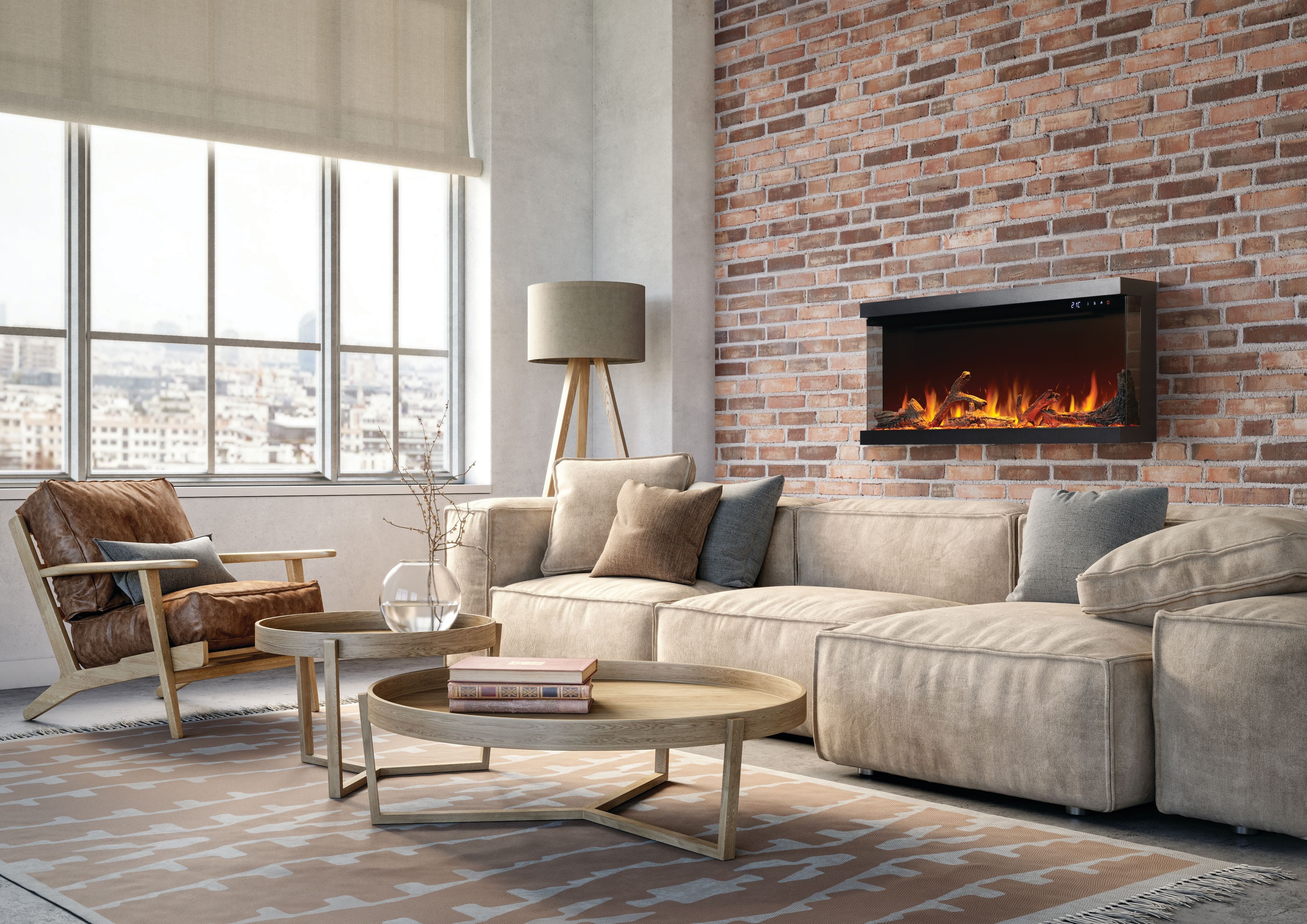 Napoleon Astound 74-inch Wall Mounted Electric Fireplace NEFL74AB