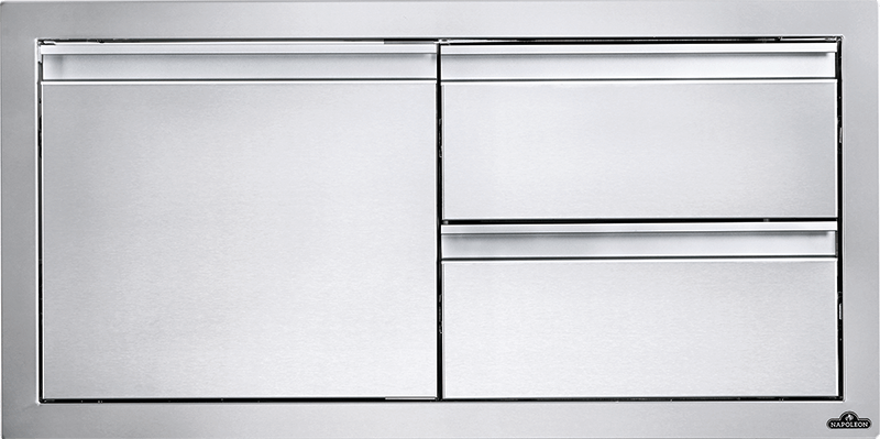 Napoleon Built-In Components 36" X 16" Stainless Steel Small Double Door BI-3616-2D