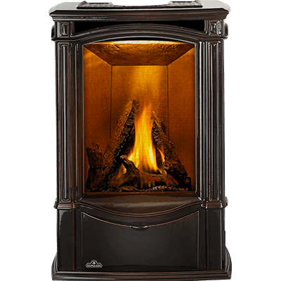 Napoleon Castlemore™ Porcelain Enamel Majolica Brown Direct Vent Gas Stove GDS26NN-1