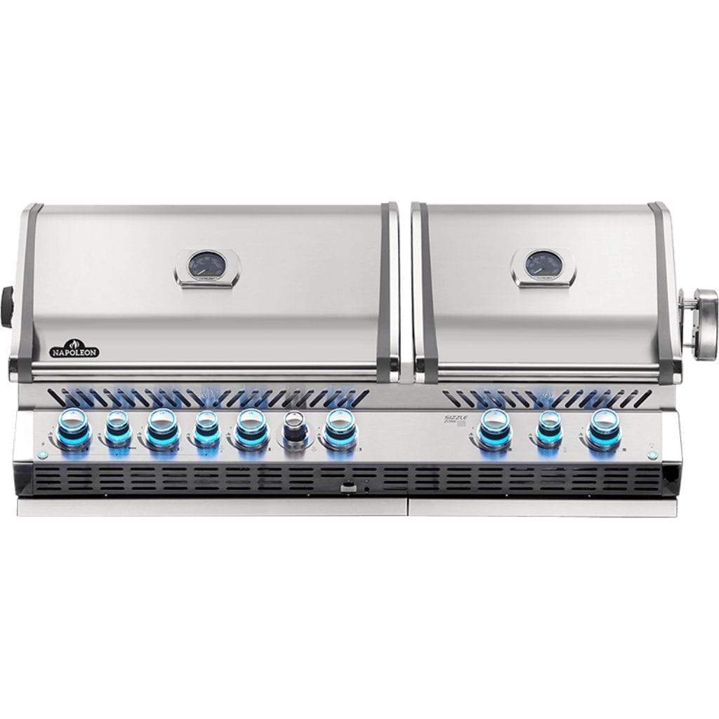 Napoleon Prestige PRO 825 Built-in Gas Grill with Infrared Rear Burner and Sear Burner and Rotisserie kit