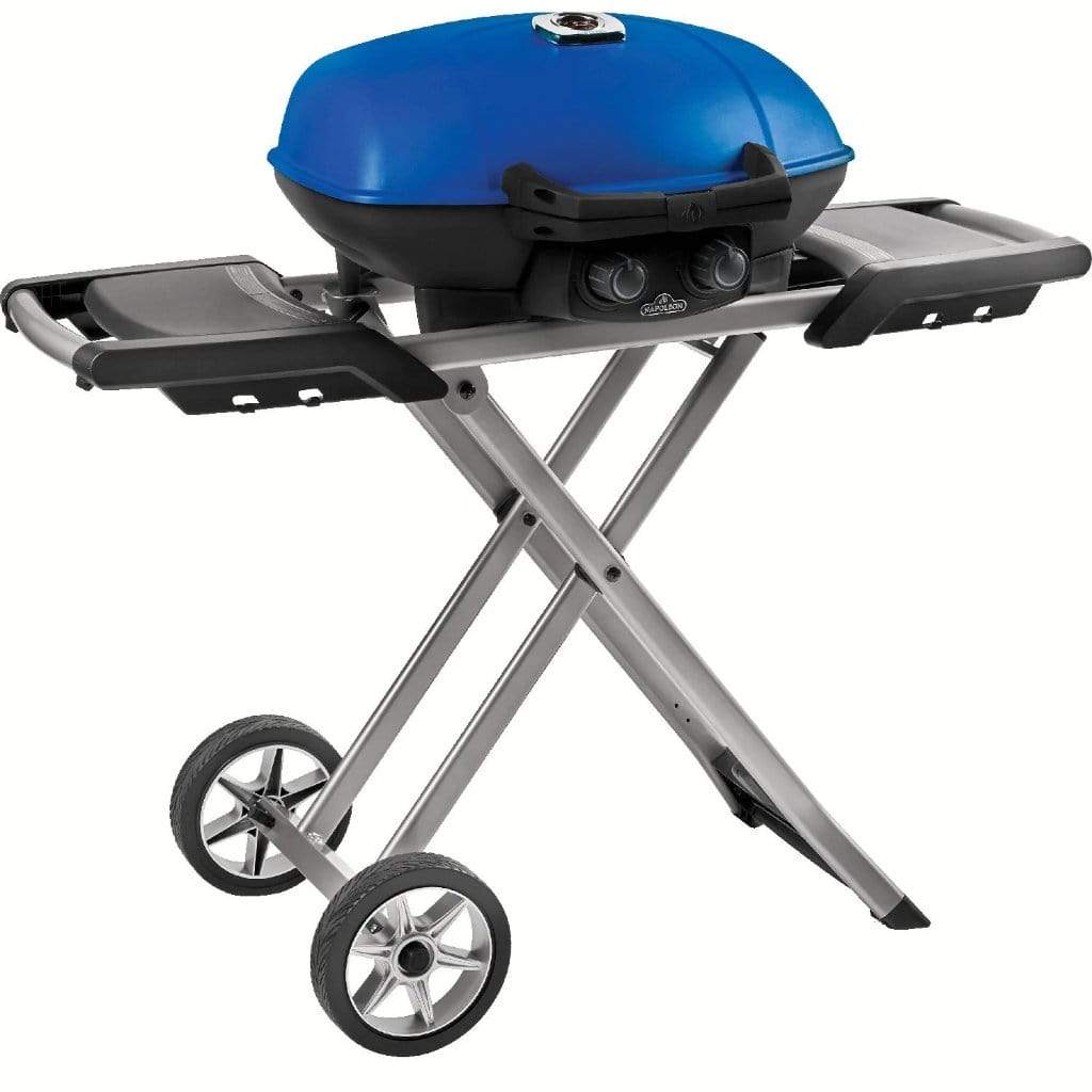 Napoleon TravelQ 285x with Scissor Cart and Griddle Liquid Propane Portable Gas Grill TQ285X-BL-1