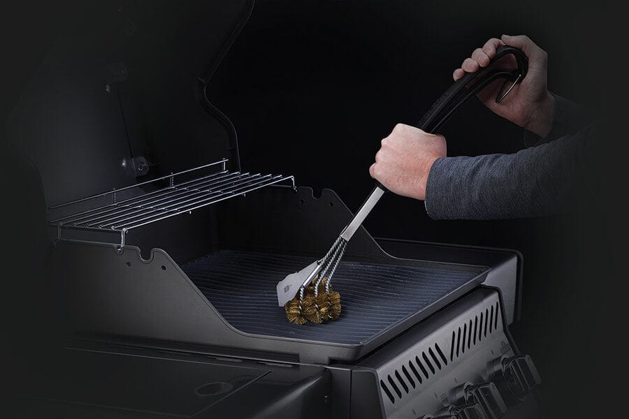 Napoleon Triple-Row Grill Brush with Brass Bristles 62058