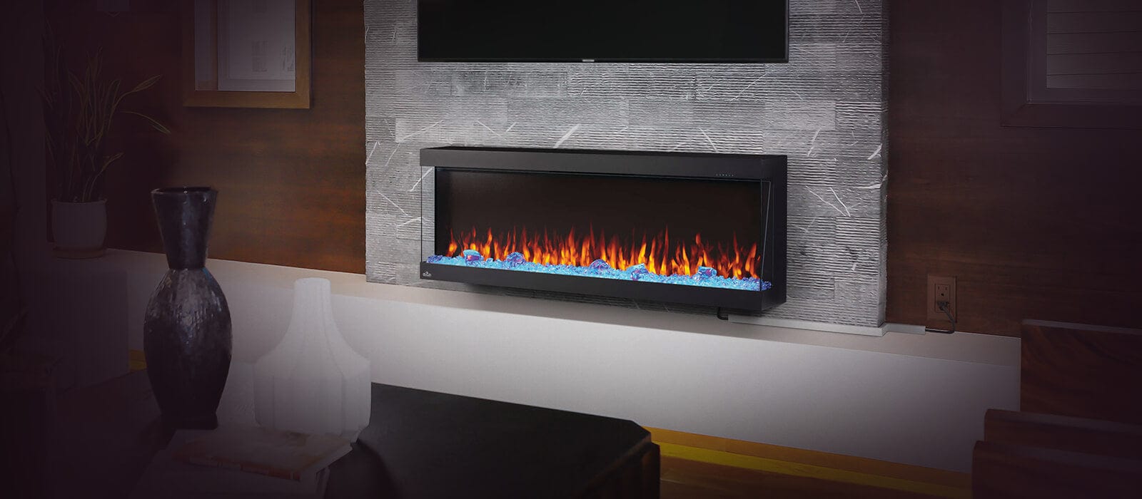 Napoleon TRIVISTA™ PICTURA Series 50" Built-In Electric Fireplace NEFL50H-3SV