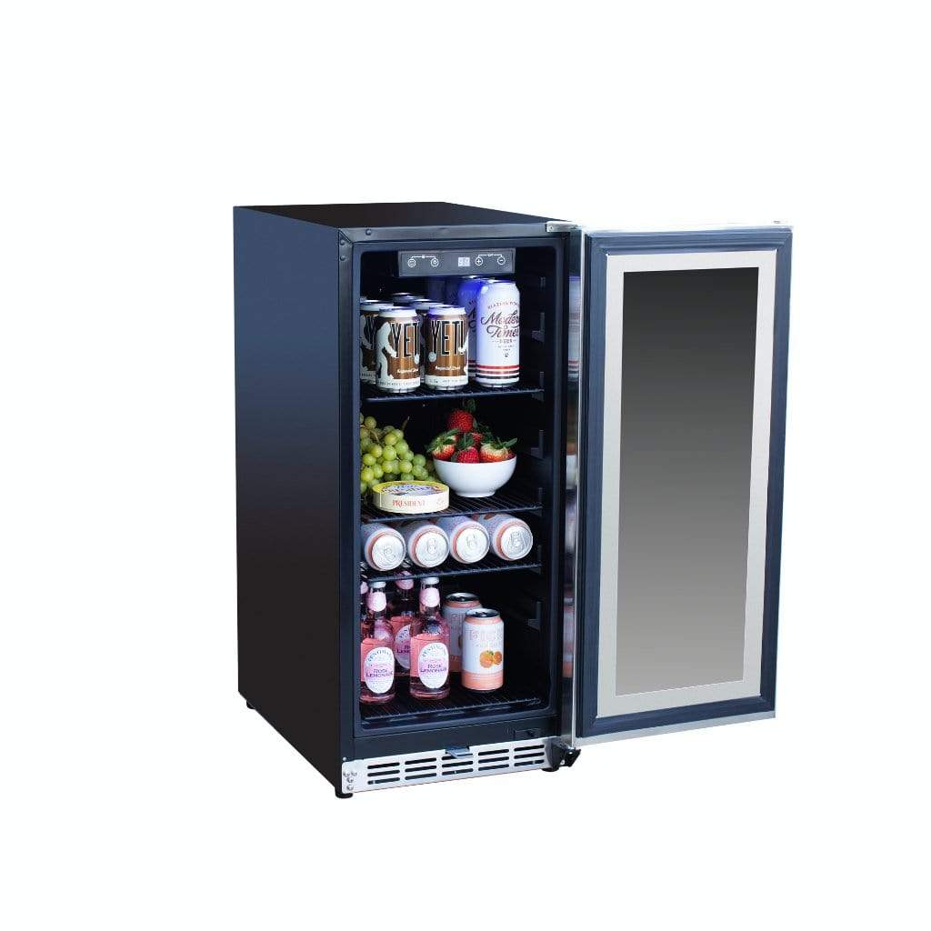 Summerset 15" Outdoor Rated Fridge w/Glass Door SSRFR-15G