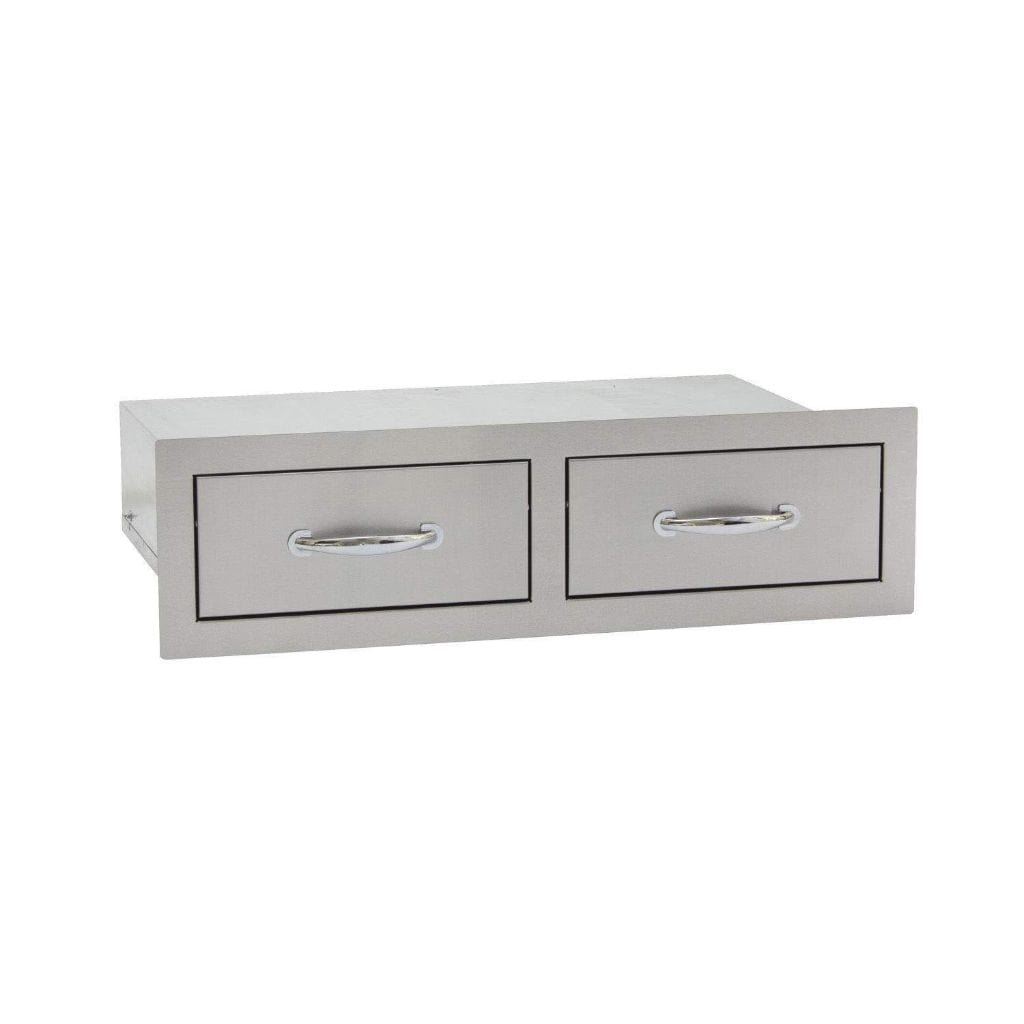 Summerset 32" Stainless Steel Flush Mount Horizontal Double Access Drawer SSDR2-32H